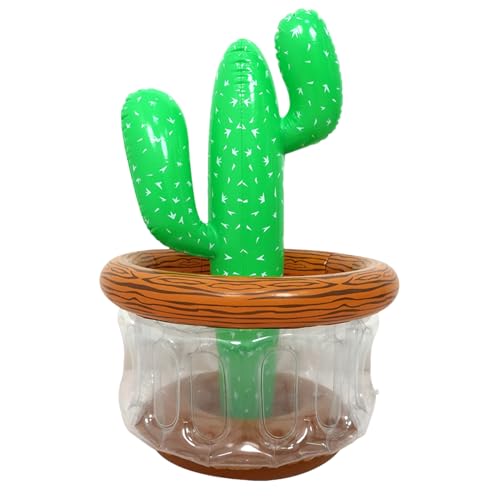 Nevera inflable para bebidas en fiestas de piscina con temática hawaiana y noches de Aloha