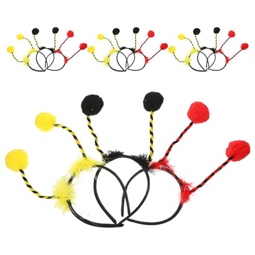Serrage-têtes abeille lot de 12 bandeaux antennes pompon en tissu doux pour fête