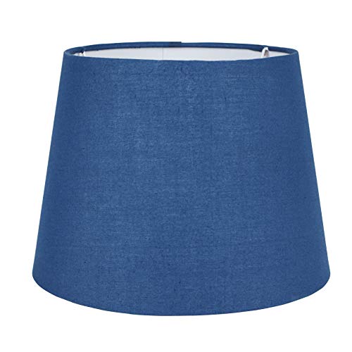 Small Modern Tapered Table/Floor Lamp Light Shade in a Navy Blue Fabric Finish