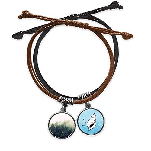 Pulsera de cuerda Niebla forestal para amantes de los paisajes y la vida al aire libre