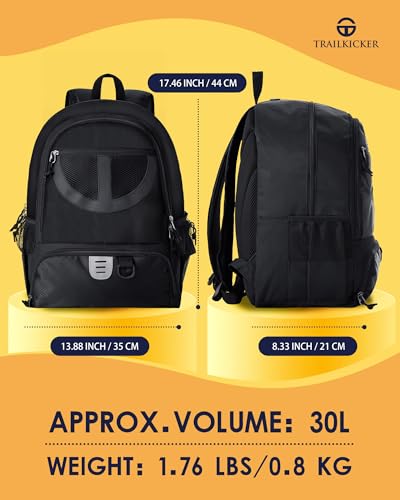 image for TRAILKICKER Basketball Bag Backpack for Men Women with Ball & Shoes Co