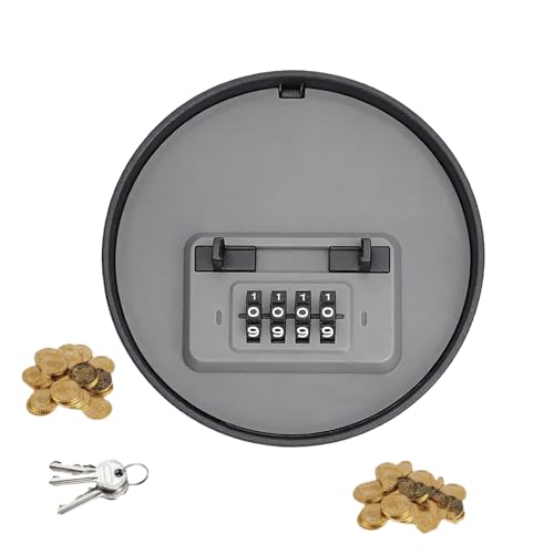 Caja de seguridad para llaves, caja de almacenamiento de seguridad montada en la pared, contenedor secreto para guardar dinero, organizador de cerradura de combinación para oficina, dormitorio, viajes