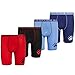 'Black Bear Boys\' Performance Dri-Fit Compression Long Boxer Brief (Pack of 4), Light Blue, Navy, Black, Red, Medium / 8-10'