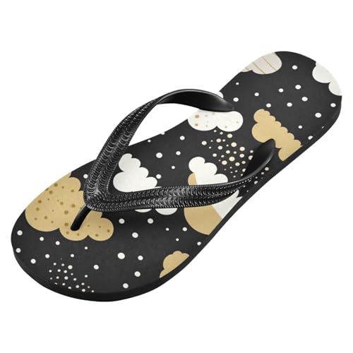 Women Beach Summer Casual Flip Flop White Gold CloudQuick Dry Sandals Slipper for Men 214B2596