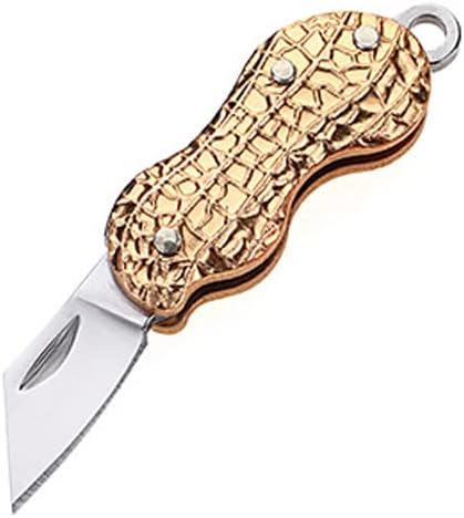 Miniatura 3 de Magik 2-4 piezas mini cuchillo plegable portátil con forma de maní collar de acero inoxidable EDC paquete de 2