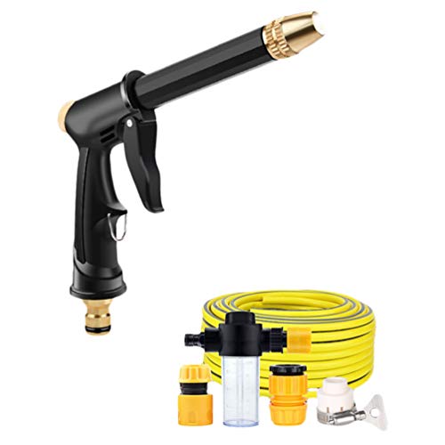 YARDWE Portable Pressure Washer Automobile Shower Set Car Washer Pump Set High Pressure Car Spray Washing Kit Cordless Retractable Power Cleaner for Car Black Size 2