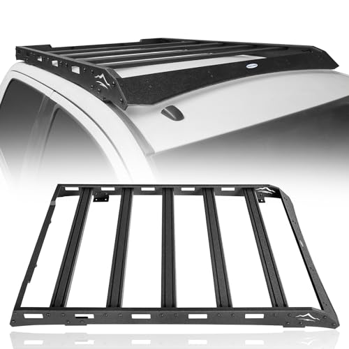 u-Box Tundra Crewmax Roof Rack Overland Aluminum Cargo Carrier for Toyota Tundra 2007-2013 Crewmax, Top Roof Rails w/LED Light Bar Option