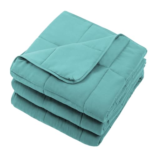 Image of Teal Weighted Blanket for Adults 20lbs, 60 inchx80 inch, Queen Size Cooling Heavy Throw Blanket for 180-220lbs, Microfiber Soft Thick Big Blankets Weighted Comforter Breathable Gift for Sleeping