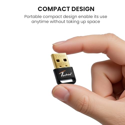 Image of Techie USB WiFi Adapter 150Mbps Nano WiFi Dongle for PC Laptop Desktop