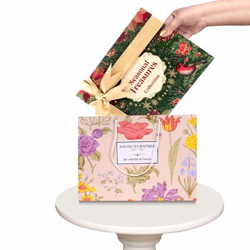 Image of Sancha Tea Boutique, Seasonal Treasures Collection | Warm Glow Ginger Chai & Winter Peace Chamomile Green Tea | Festive Wellness Duo | Premium Handcrafted Teas