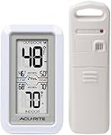 AcuRite 02049 Digital Thermometer with Indoor/Outdoor Temperature, White