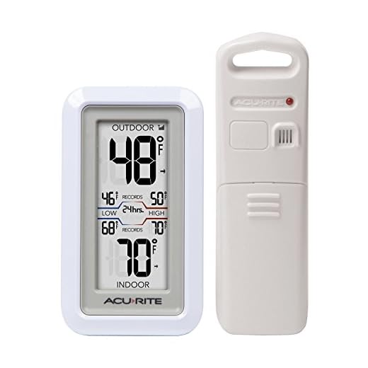 AcuRite 02049 Digital Thermometer with Indoor/Outdoor Temperature,White