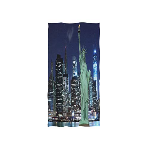 Mnsruu Serviette de bain New York Skyline de Manhattan Skyline Statue de la Liberté 76 x 38 cm