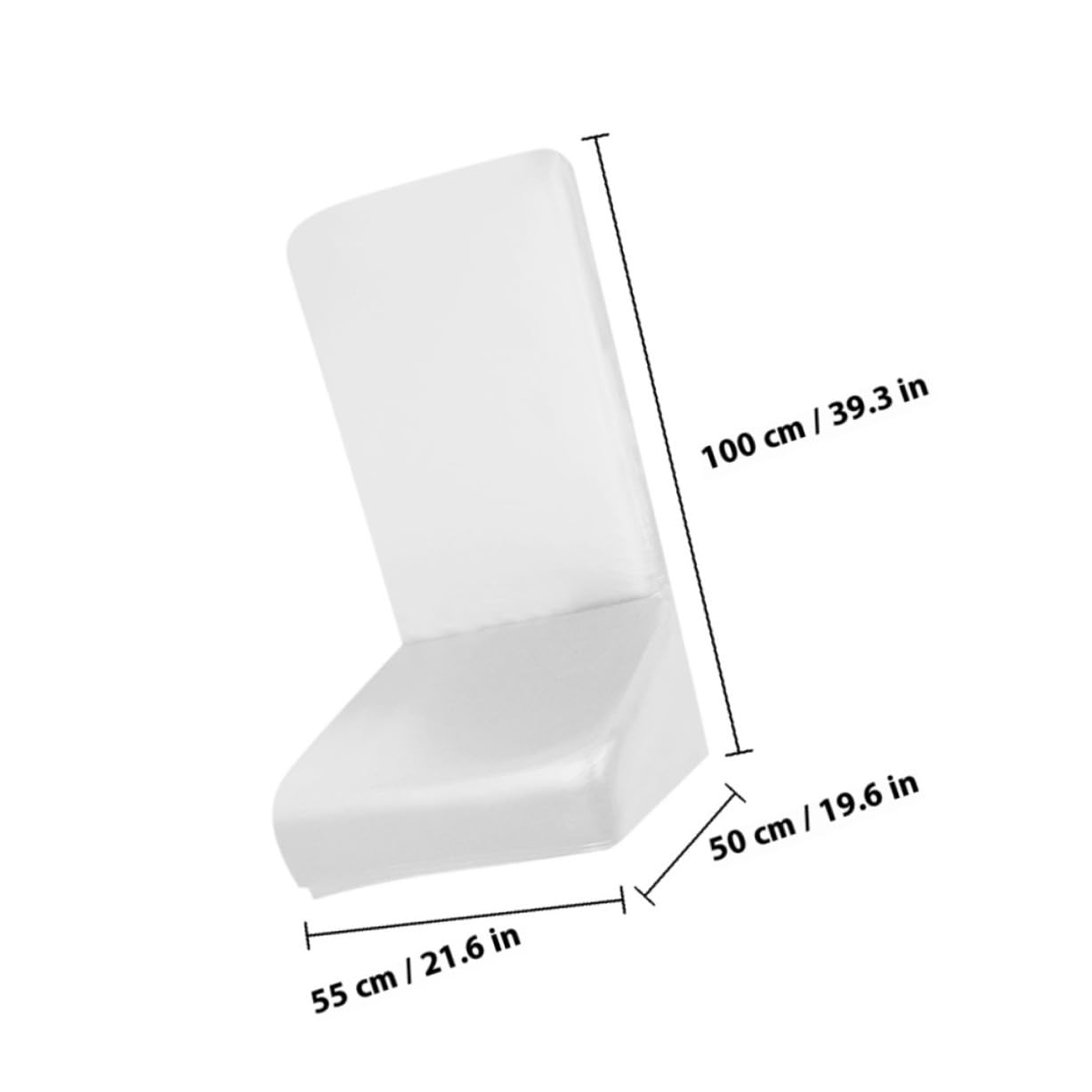 Ipetboom Color Blanco, Funda de Silla de PU Elástica 4 Piezas