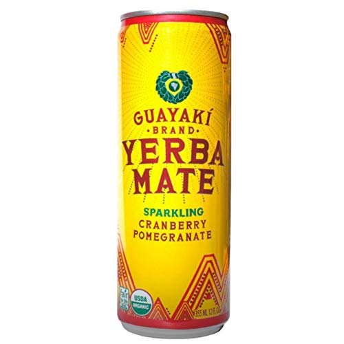 Guayaki Yerba Mate Cranberry Pomegranate Sparkling Mate, 12-ounce Cans (Pack of 6)