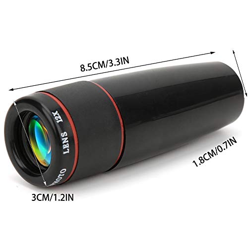 Telefonkameraobjektiv Telefonobjektiv, Gummi 25x32 Teleobjektiv Weitwinkel-Clip-On-Kameraobjektiv Tragbares Monokular… – Bild 8