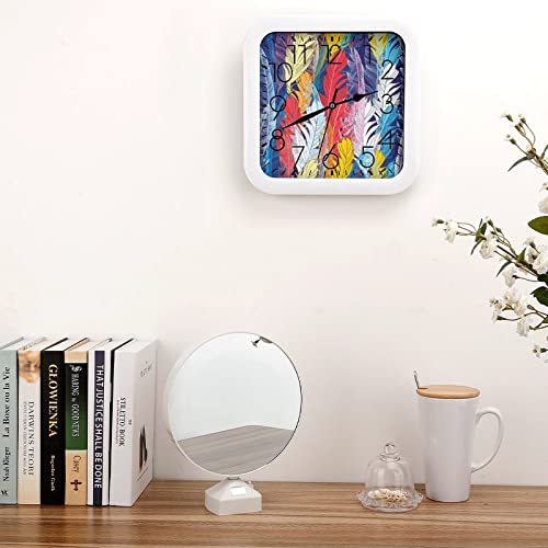 Horloge Murale Grands Chiffres au Format Carré de 26x26cm - 5