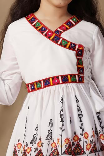 Image of Fashion Dream Girls Cotton Blend Printed Crop Top and Dhoti Set |Kids Ethnic Set |Suit for girls