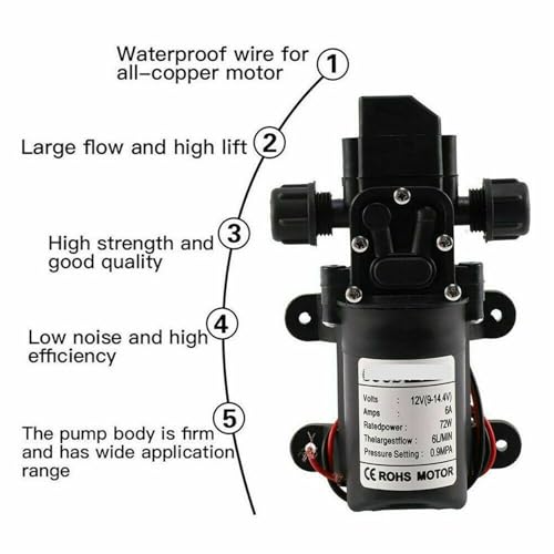 Pompe à eau haute pression 12V 72W pour le camping-car - 6