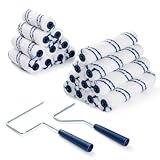 HUIROOWL 20 Pack Microfiber Paint Roller, 4 Inch and 6 Inch, Small Paint Roller Covers with 2Pcs Anti Rust Metal Roller Frames, Mini Paint Rollers for House Painting, Wall Painting Tool