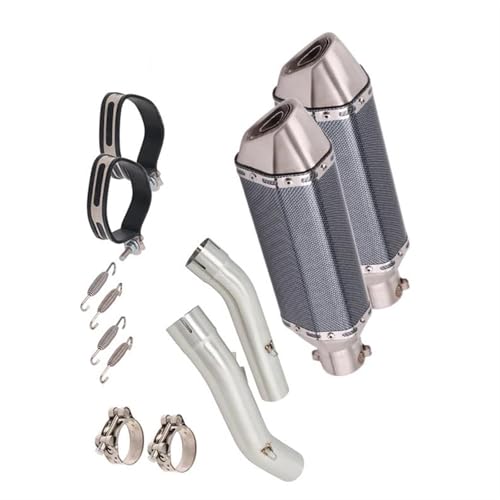 スリップオン オートバイ用排気マフラー ミッドリンクパイプ付き DBキラー エスケープ モト に適合するFJR 1300 FJR1300 FJR 2001-2022 2023用