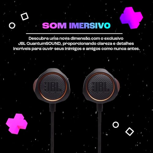 JBL, Fone de Ouvido Gamer Com Fio, Quantum 50 - Preto glide