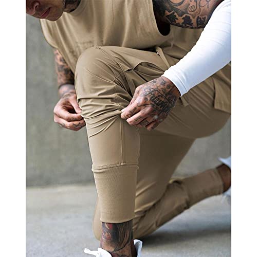 Banana Bucket Mens Casual Jogger Elastic Waist Pants Lightweight Sweatpant Athletic Cargo Pants with Multi Pockets2