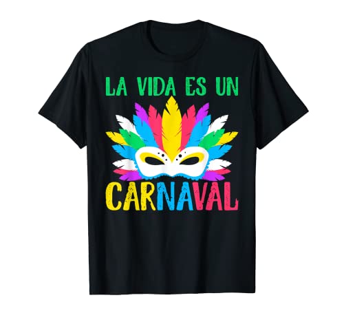 Carnaval Disfraz FIesta Color Brasil Mujer Hombre Regalo Camiseta