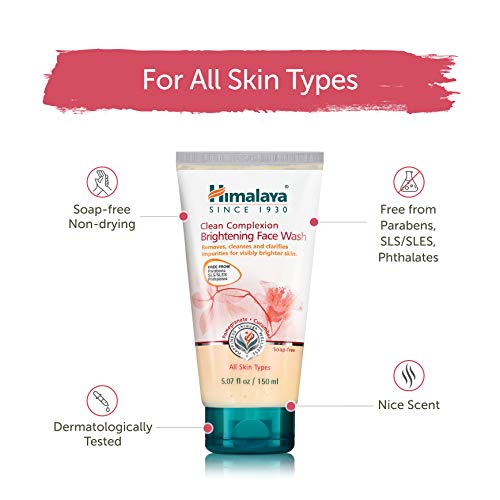 Himalaya Clean Complexion Brightening Face Wash For Clear & Glowing Skin And More Even Skin Tone 5.07 Oz #TOP5