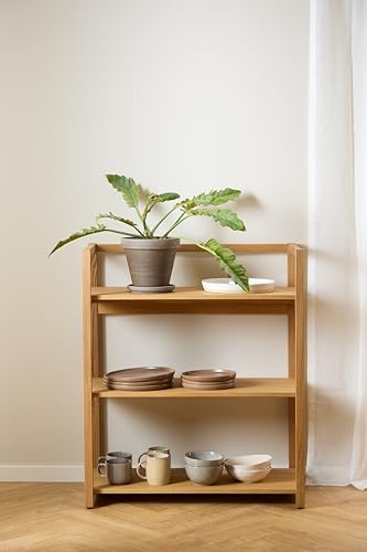 Estantería rectangular de madera Lars con 3 baldas para almacenamiento de libros 3