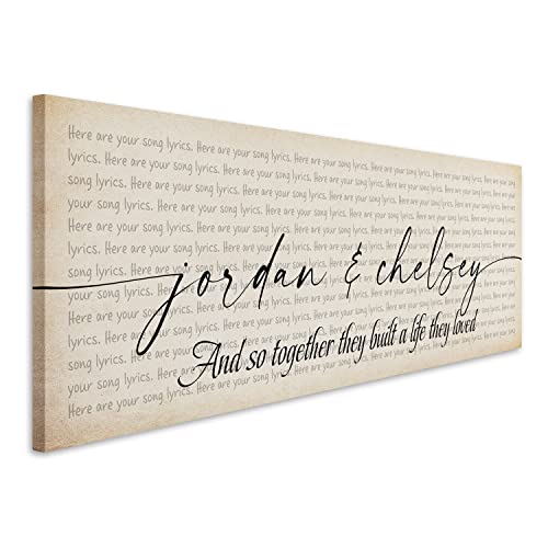 SANTANNA Custom Gift for Husband Music Song Lyrics Print, Wedding