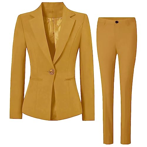 Womens Suit Set 2 Piece Suit Blazer Pants Set Business