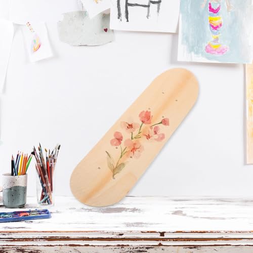 IMIKEYA 2 Stück Skateboard Holzbrett zum Bemalen mit löcher für Malen Zeichnen Dekorieren - Blanko Skateboard Deck Holzdeckbrett, 59x15 cm