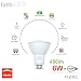 Pegaso - Juego de 10 bombillas LED (GU10, 50 x 55 mm,...