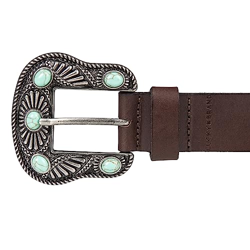 Image of Lucky Brand Women's Western Leather Belt | Classic | Fashion | Vintage | Buffalo Leather | Western-Inspired