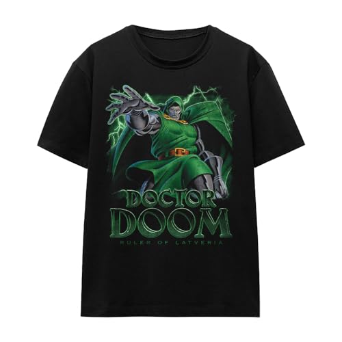 T-Shirt Doctor Doom Marvel pour Femme Noir - Coupe Cintrée Latveria