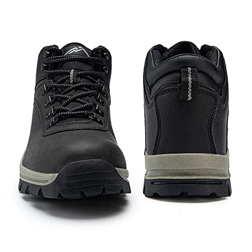 Image of CC-Los Men's Waterproof Hiking Boots Mid-top Boots Lightweight Non-slip High-Traction Grip Black Size 10