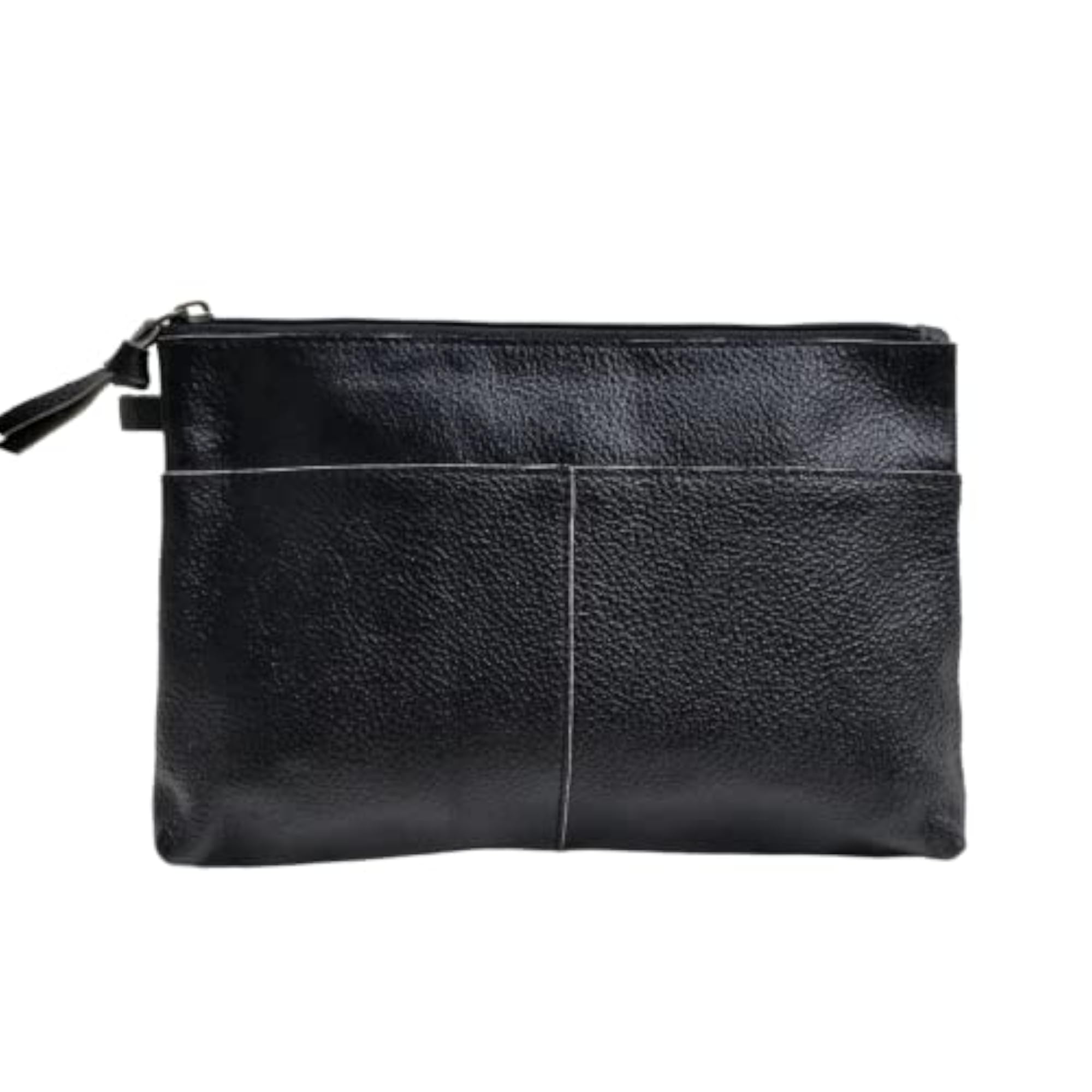 Leather Cosmetic Bag Zipper Pouch, Travel Friendly