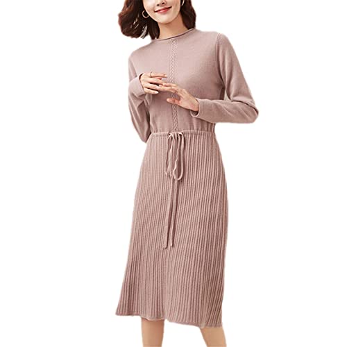 Robe en laine australienne Kelsiop chaude et élégante en maille col rond taille M
