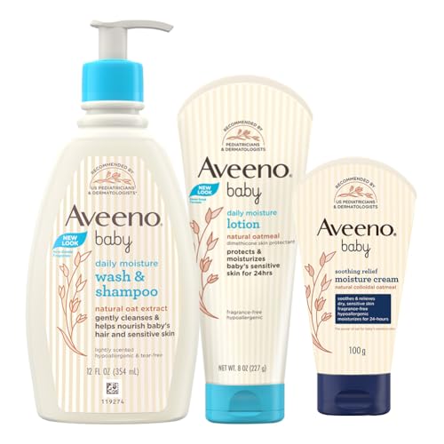 Combo Pack: Aveeno Baby Daily Moisturizing Wash & Shampoo (354ml)...