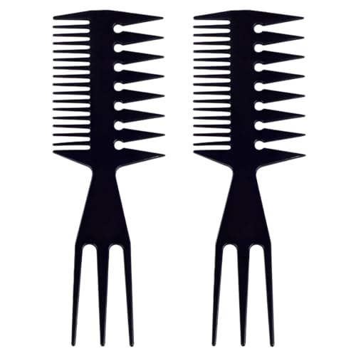 Reccisokz Peine 3 En 1,Peine Para Barba Para Hombre,Peine Para El Cabello De Hombre,Juego De Peine De Dientes Anchos,Peine Desenredado Para Hombre,Peine Antiestático,Peine De Peluquería