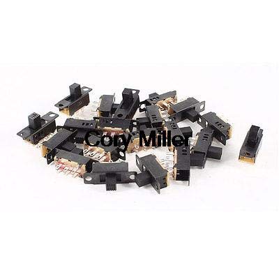 6 Pin Terminals 3 Position DPDT Vertical Slide Switch 0.5A 50VDC