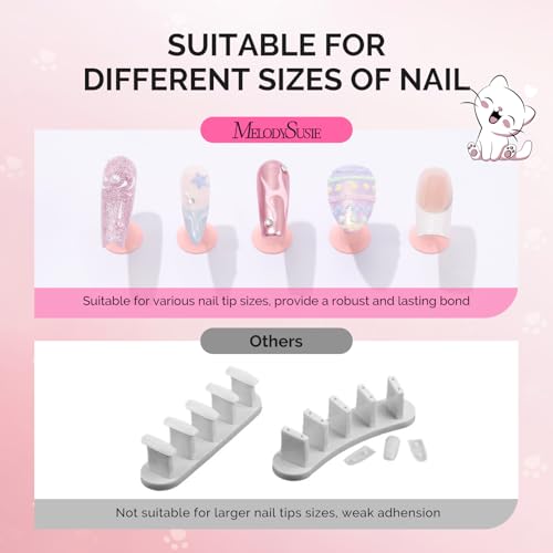Image of MelodySusie Update Nail Stand for Press Ons, Cute Cat Claw Magnetic Base for Painting Display Holder with Reusable Double-Sided Tape for Home DIY Salon Supplies, Spotted