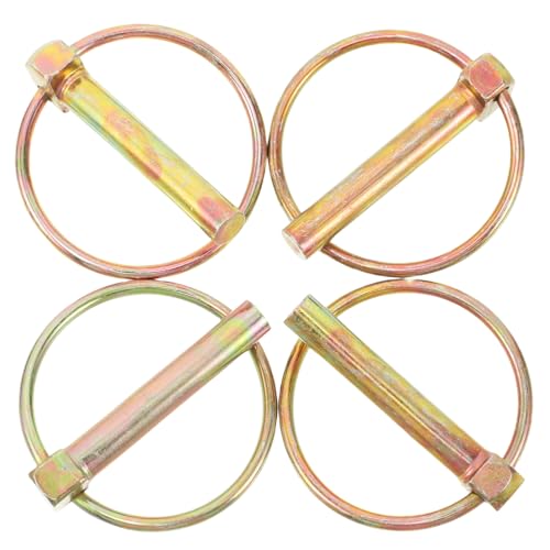 ARTSEWPLY 4 piezas Pasadores de Bloqueo Metálicos de Pasadores de Resorte con Anillo para Fijación Segura Tractores Cortacéspedes y Camiones Clips Resistentes para Enganches Industriales