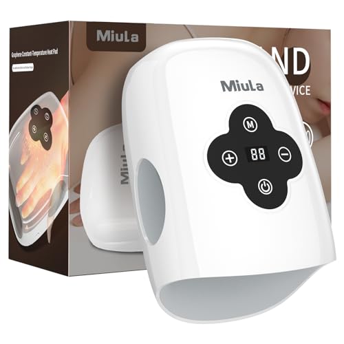 Miula Cordless Hand Massager with Compression Soothing Heating Adjustable Modes for Daily - image 1