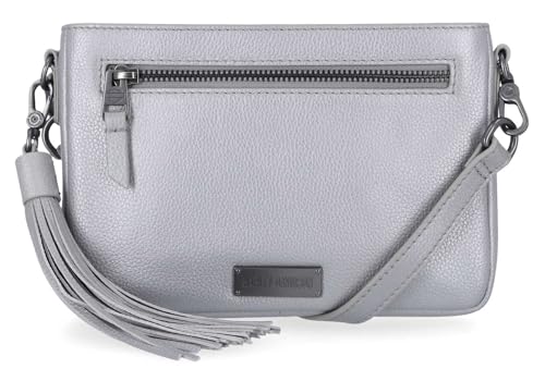 Harley-Davidson Women's Classic Leather Crossbody Hip Bag - Metallic Silver