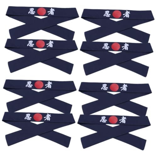 Capuche ninja bandana Baluue lot de 8 bandeaux réversibles en tissu bleu pour sport