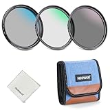 NEEWER 62mm UV CPL ND Lens Filter Kit, UV Protection + Circular Polarizing + Neutral Density (ND8) Camera Lens Filter Set with Multicoated Optical Glass, Slim Frame & Upgraded Foldable Storage Case