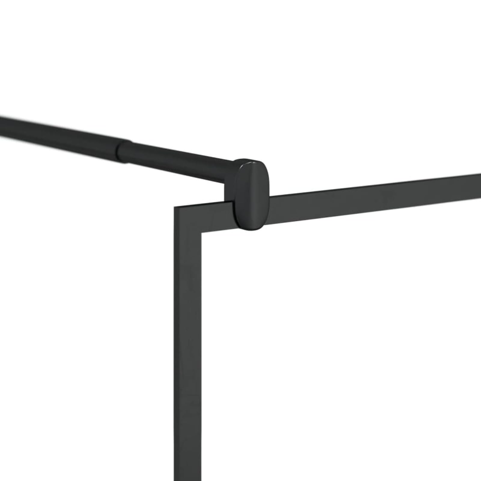 Mampara de ducha accesible vidrio ESG claro negro 80x195 cm, JUNZAI Mampara Bañera, Mampara Baño Ducha, Cabina De Ducha, Mampara Baño 150752
