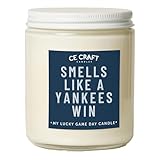 CE Craft - Smells Like a Yankees Win Candle - Funny Birthday Gift for Him - Baseball Themed Gift - Gift for Dad, Her